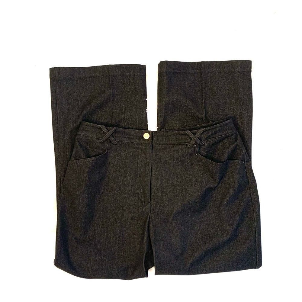 [St. John] Gray Diamond Embellished Pants - Size 12